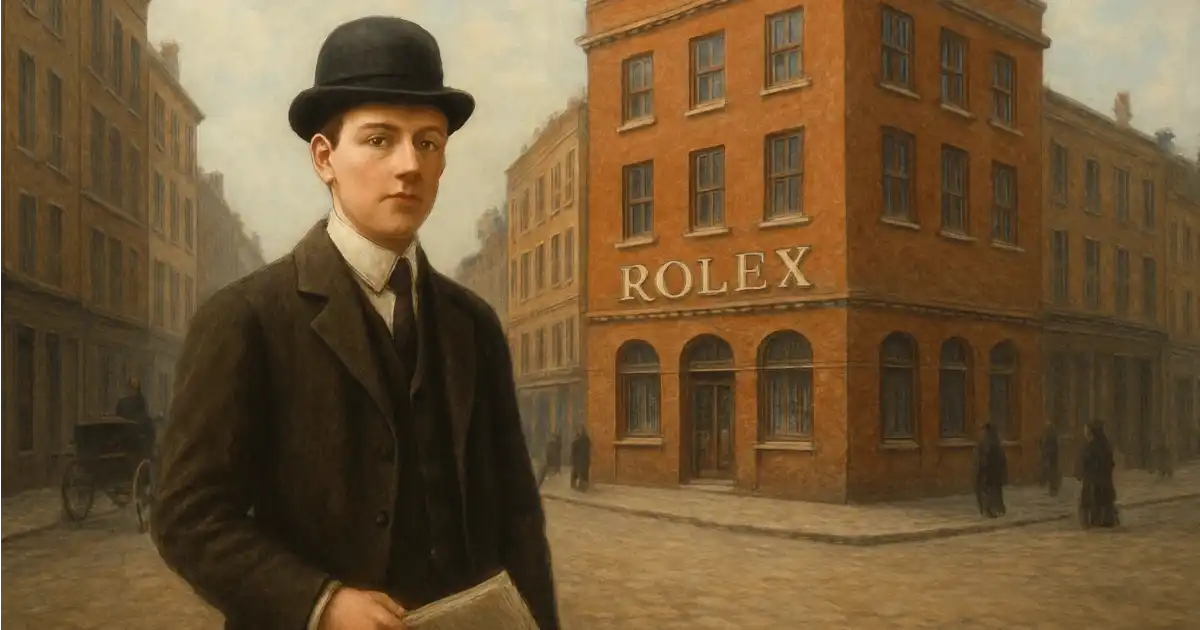 ハンス・ウィルスドルフとロンドンで設立した会社のイメージ画