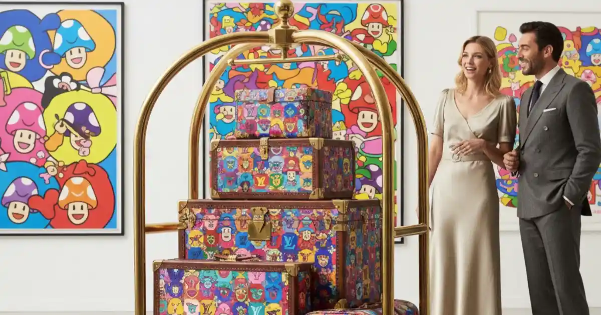 ルイ・ヴィトンと村上隆のマルチカラー・モノグラムイメージ