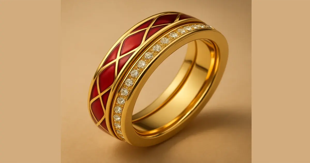 ウェレンドルフの回転リングの二重構造とコールドエナメルのデザインのコンセプトイメージ画像